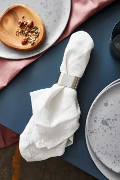 4-pak Servietringe, Blank Stål