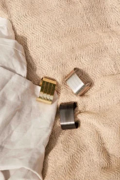 4-pak Servietringe, Champagne Guld