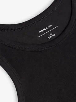 2-pak Tanktop, Black, 116 cm