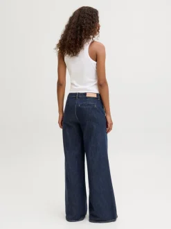 Palma Karla Wide Jeans, Dark Blue Denim, W27/L32