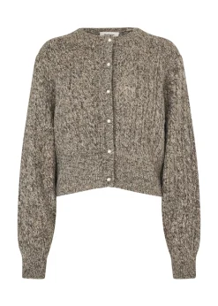 PammieMD Cardigan, Brown Speckle Melange, XS