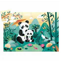 Panda Silhuetpuslespil, 24 Brikker