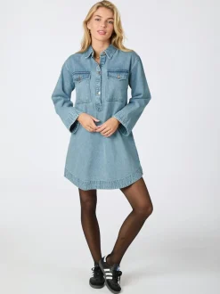 Paras Denim Kjole, Smoke Blue, 34