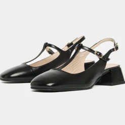 Paris Slingback Højhælede Sko, Black, 37