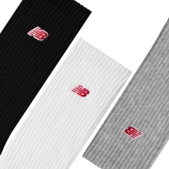 Patch Logo Crew 3-pak Strømper, White/Multi, S