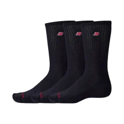 Patch Logo Crew 3-pak Strømper, Black, L