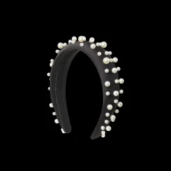 Pearl Bead Hårbøjle, Black