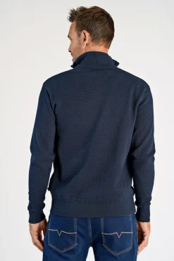 Pearl Knit Cardigan, Navy, XXL