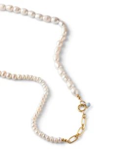 Pearlie Halskæde, Guld/Hvid, 40+5 cm
