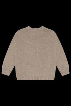 Pelle Policecar Striktrøje, Sand Melange, 122 cm