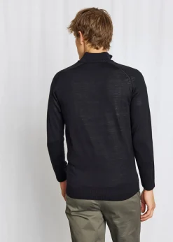 Pelle Regular Fit Striktrøje, Black, L