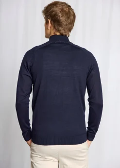 Pelle Regular Fit Striktrøje, Navy, L