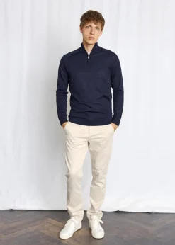 Pelle Regular Fit Striktrøje, Navy, L