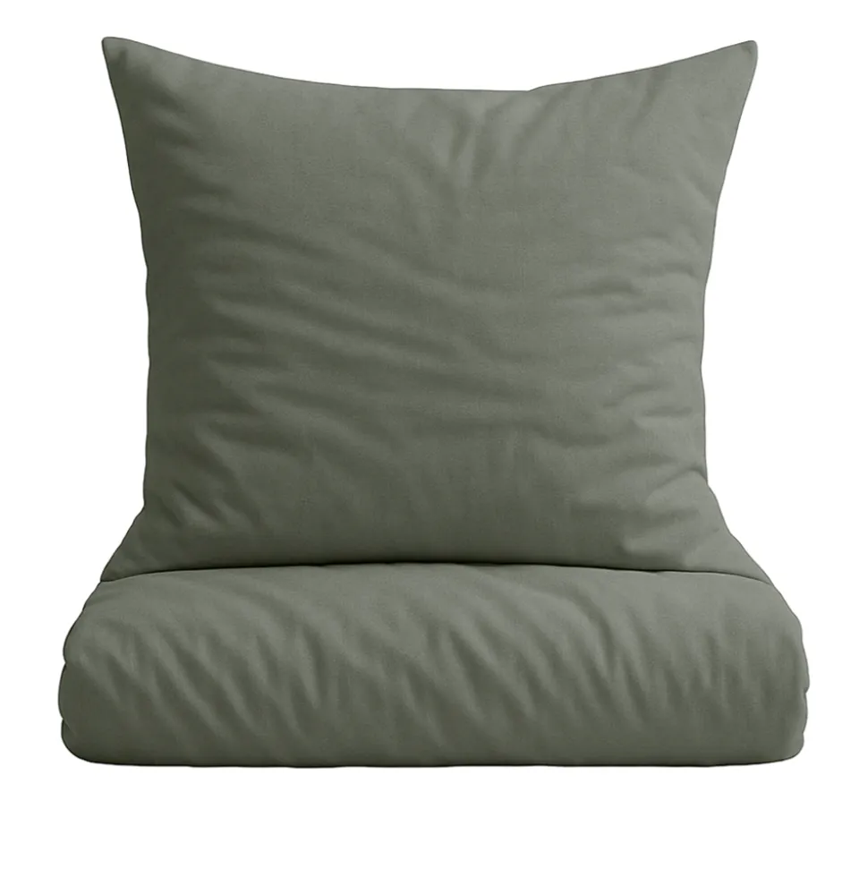 Percale Sengetøj, Olive, 140x200 cm