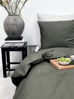 Percale Sengetøj, Olive, 140x200 cm