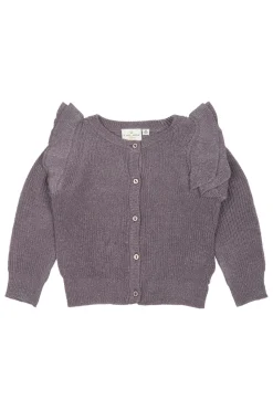 Perle Glitter Knit Cardigan, Gray Ridge, 110 cm