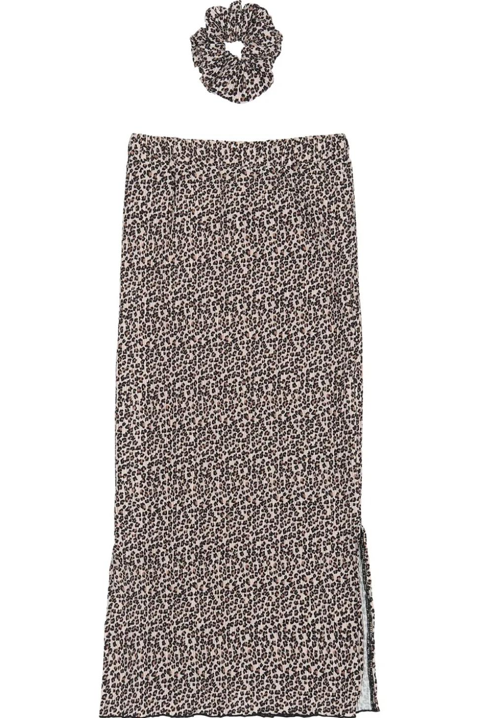 Pet Long Pleat Nederdel, Feather Gray AOP, 134-140