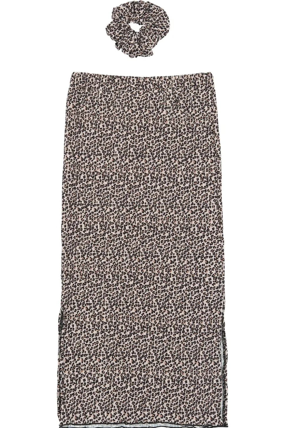 Pet Long Pleat Nederdel, Feather Gray AOP, 134-140