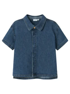 Peter Skjorte, Dark Blue Denim, 116 cm