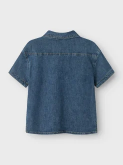 Peter Skjorte, Dark Blue Denim, 116 cm