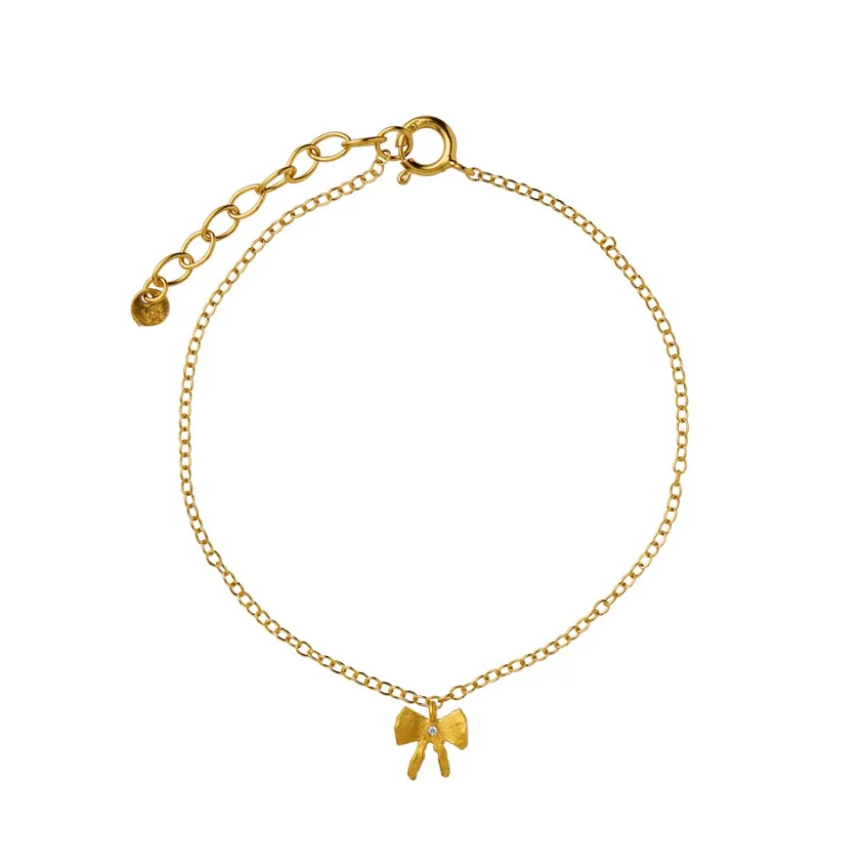 Petit Bow Armbånd, Goldplated, 18 cm