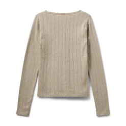 Petriciasy Pointelle T-shirt, Beige, 140 cm