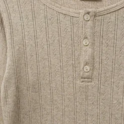 Petriciasy Pointelle T-shirt, Beige, 140 cm