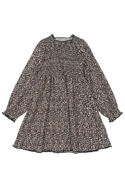 Petula Pleat Kjole, Feather Gray AOP, 110 cm