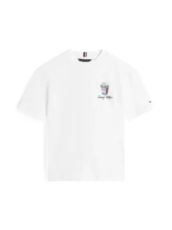 Photo Print Slub T-shirt, White, 152 cm