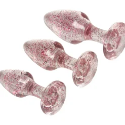Pink Glitter Butt Plug Sæt