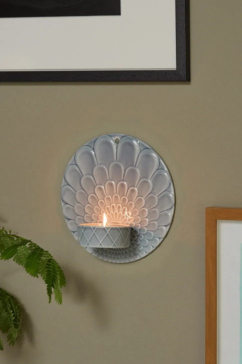 Pipanella Votive Væghængt Lysestage, Blue/Grey