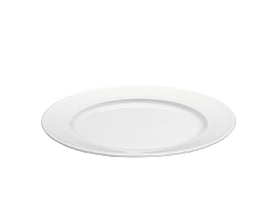 Plissé Tallerken, Hvid, Ø24 cm