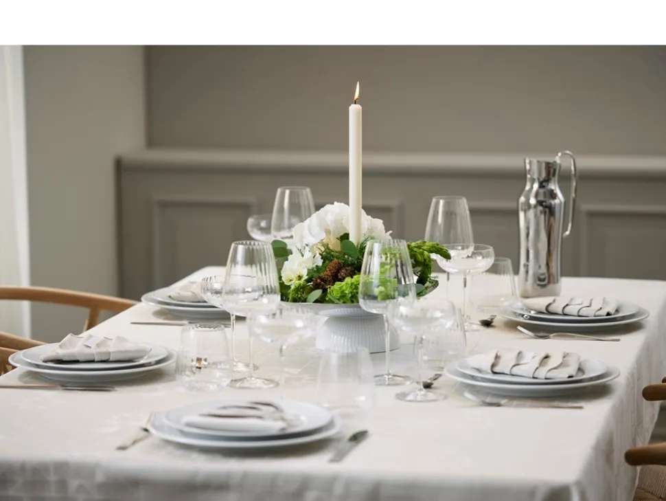 Plissé Tallerken, Hvid, Ø24 cm