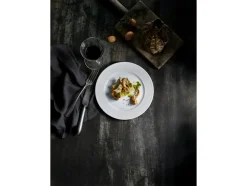 Plissé Tallerken, Hvid, Ø24 cm