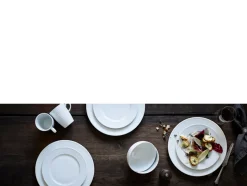 Plissé Tallerken, Hvid, Ø24 cm