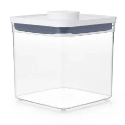 POP Container Kvadratisk Opbevaringsboks, Transparent/White, 2600 ml