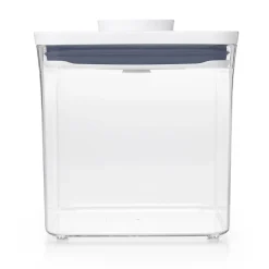 POP Container Kvadratisk Opbevaringsboks, Transparent/White, 2600 ml