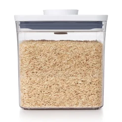 POP Container Kvadratisk Opbevaringsboks, Transparent/White, 2600 ml