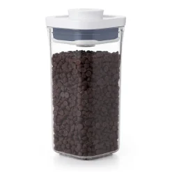 POP Container Kvadratisk Opbevaringsboks, Transparent/White, 500 ml