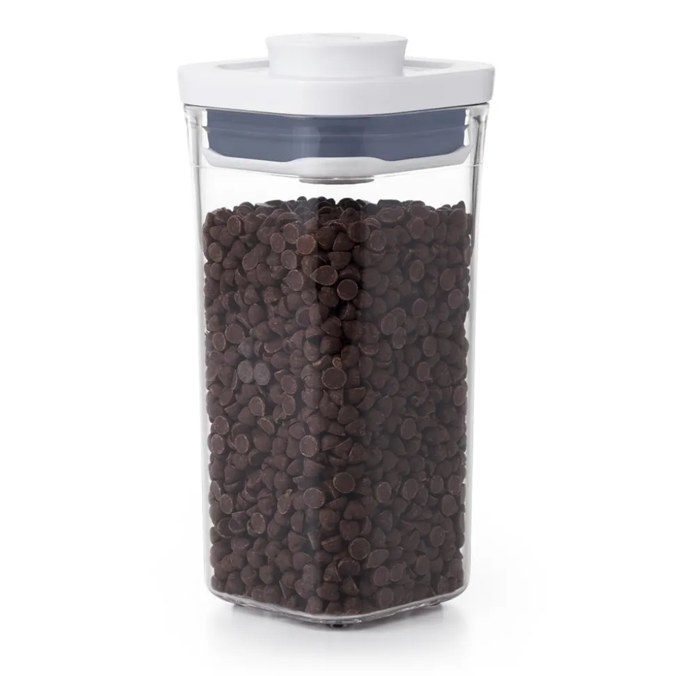 POP Container Kvadratisk Opbevaringsboks, Transparent/White, 500 ml