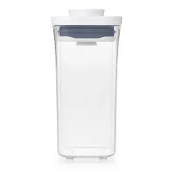 POP Container Kvadratisk Opbevaringsboks, Transparent/White, 500 ml