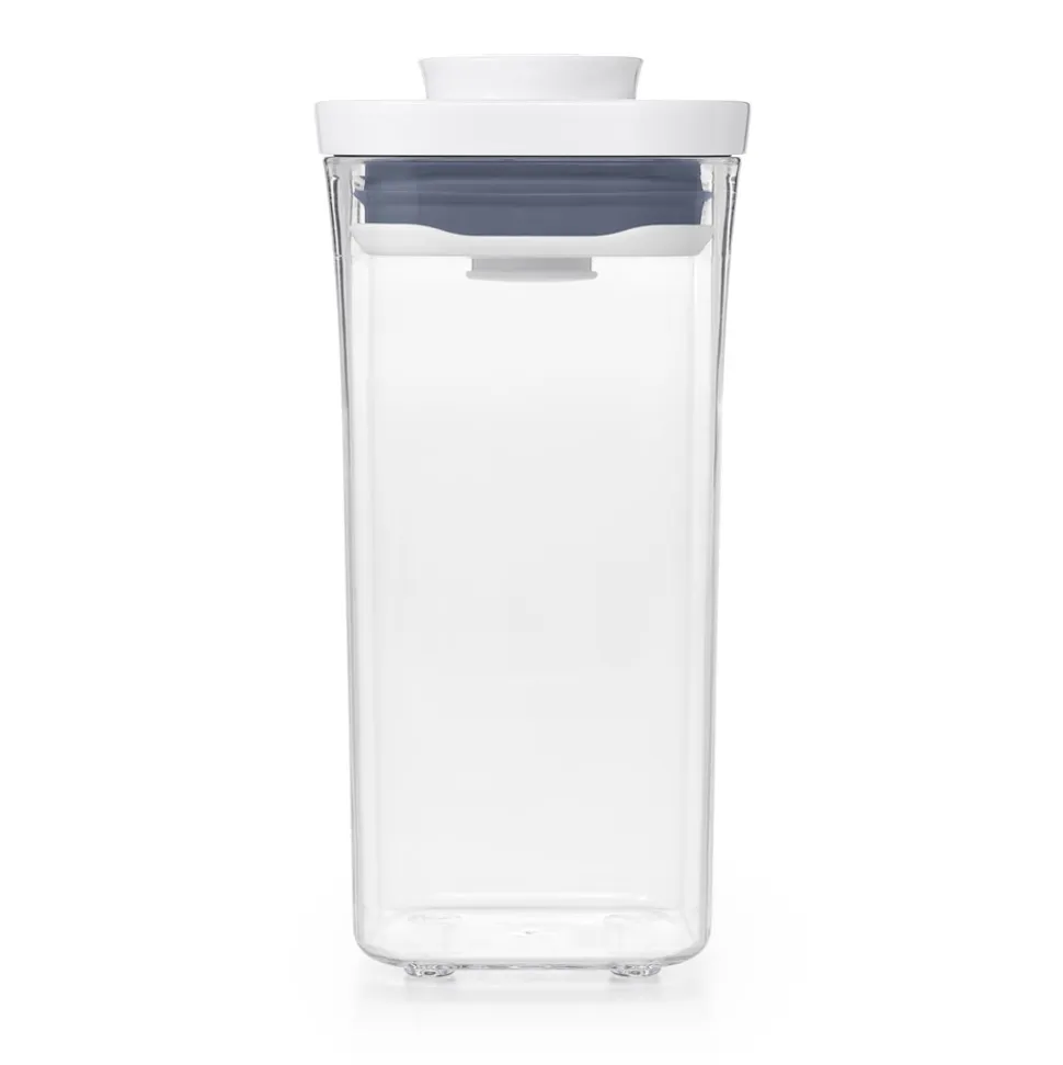 POP Container Kvadratisk Opbevaringsboks, Transparent/White, 500 ml
