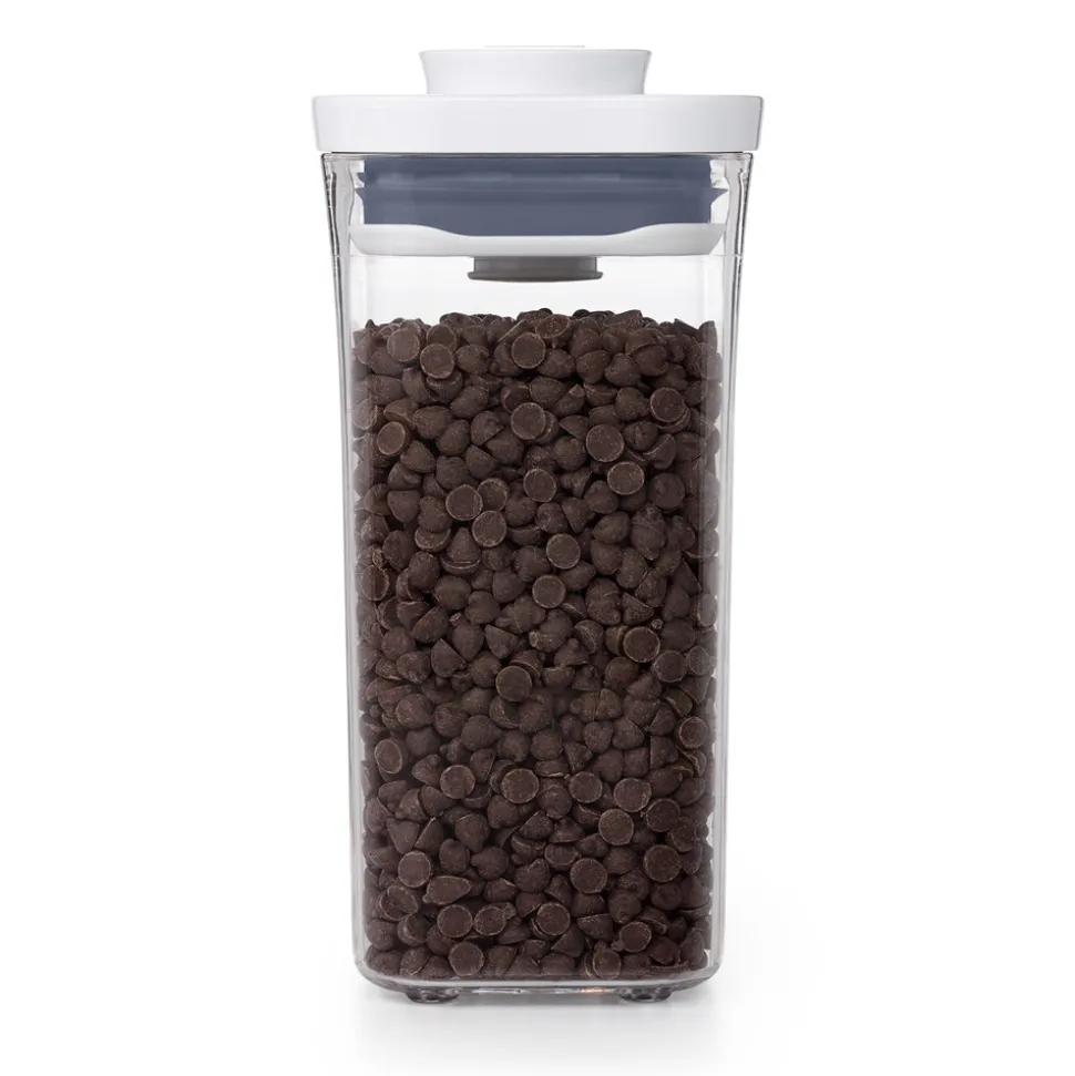 POP Container Kvadratisk Opbevaringsboks, Transparent/White, 500 ml