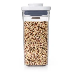 POP Container Kvadratisk Opbevaringsboks, Transparent/White, 500 ml