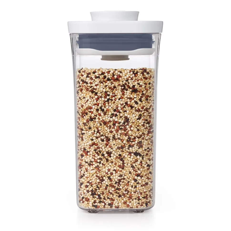 POP Container Kvadratisk Opbevaringsboks, Transparent/White, 500 ml