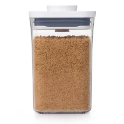 POP Container Kvadratisk Opbevaringsboks, Transparent/White, 1000 ml