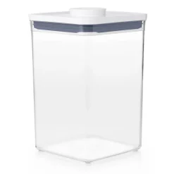 POP Container Kvadratisk Opbevaringsboks, Transparent/White, 4200 ml
