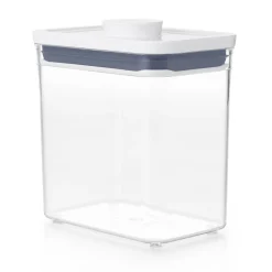 POP Container Rektangulær Opbevaringsboks, Transparent/White, 1600 ml