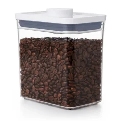 POP Container Rektangulær Opbevaringsboks, Transparent/White, 1600 ml