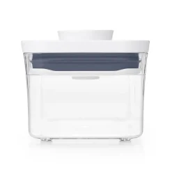 POP Container Rektangulær Opbevaringsboks, Transparent/White, 600 ml